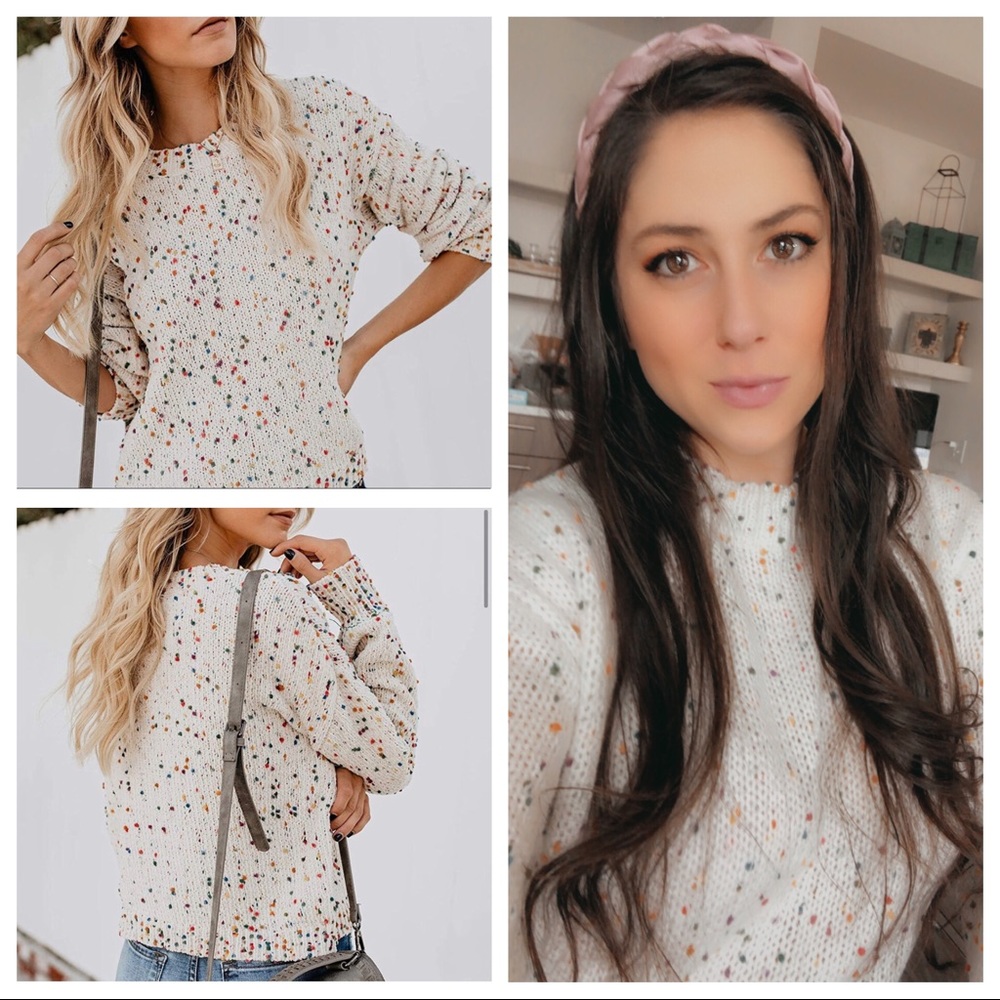 Oversized Confetti Knit Sweater